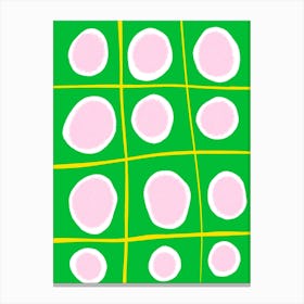 Grid of circles Canvas Print