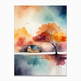 Watercolor Of A House 2 Canvas Print