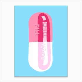 Chill Pill Blue 1 Canvas Print