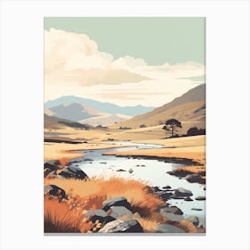 Lake District National Park England 2 Hiking Trail Landscape Canvas Print