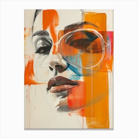 Woman With Glasses Canvas Print