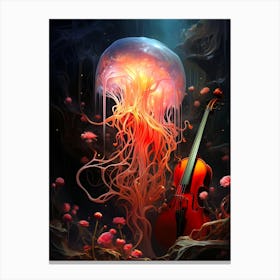 Jellyfish And Violin Canvas Print