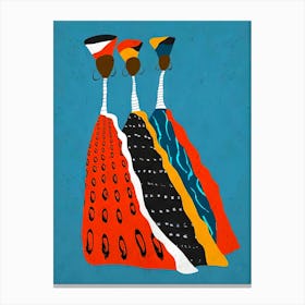 Three African Women 5 Canvas Print