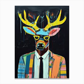 Disco Deer Canvas Print