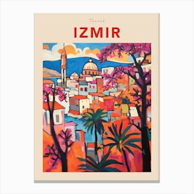 Izmir Turkey 4 Fauvist Travel Poster Canvas Print
