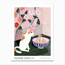 Foodie Cats Co Cat And Ramen 1 Canvas Print