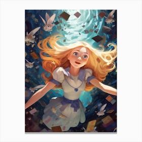 Alice In Wonderland Down The Rabbit Hole Canvas Print