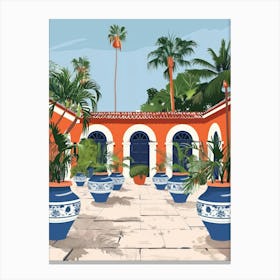 Courtyard Of A Mansion Canvas Print