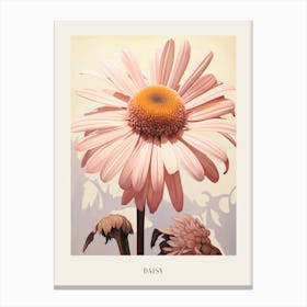 Floral Illustration Daisy 2 Poster Canvas Print