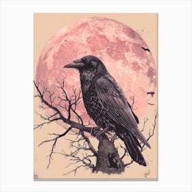 Raven In The Moonlight 1 Canvas Print