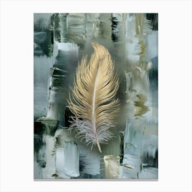 Gold Feather Canvas Print