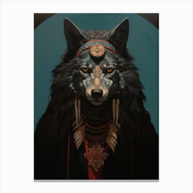 Japanese Wolf Native American 1 Canvas Print