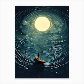 Night In The Boat Canvas Print