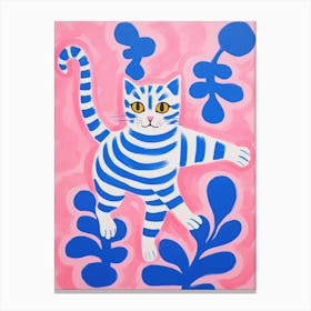 Striped Cat 6 Canvas Print