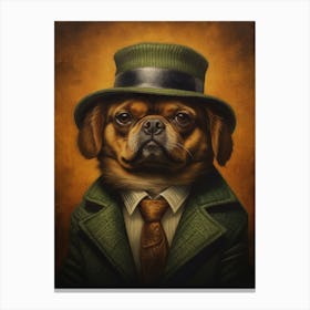 Gangster Dog Tibetan Spaniel 2 Canvas Print