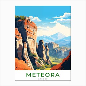 Greece Meteora Travel Canvas Print