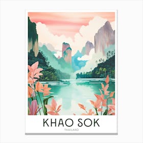 Khao Sok Travel Poster Canvas Print