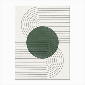 Sage Geometric Composition Canvas Print