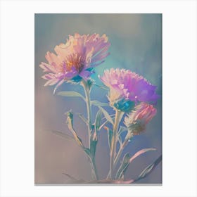 Iridescent Flower Asters 5 Canvas Print