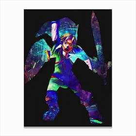 Anime Negative Space ― Link Battle Canvas Print