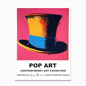 Poster Top Hat Pop Art 1 Canvas Print