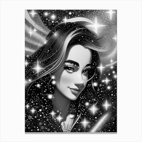 Fantasy Girl In Space Canvas Print