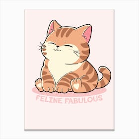 Feline Fabulous Cat Canvas Print