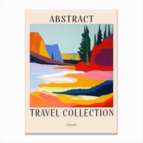 Abstract Travel Collection Poster Canada 1 Canvas Print