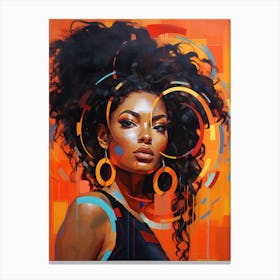 African Woman With Afro 2 Canvas Print