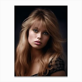 Color Photograph Of Brigitte Bardot 1 Canvas Print