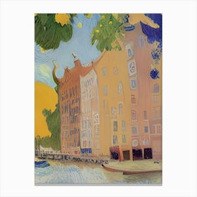 Amsterdam River Bank Canvas Print