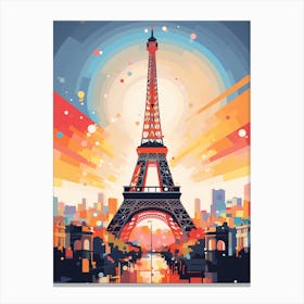 Paris Eiffel Tower poster 1 Canvas Print