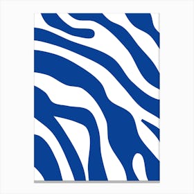 Vintage Retro Abstract Blue Canvas Print