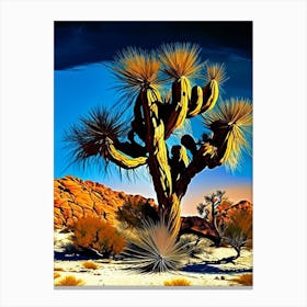 Joshua Tree In Mojave Desert Nat Viga Style  (1) Canvas Print