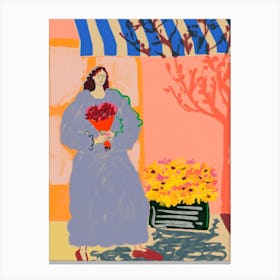 Flower Shopping Canvas Print