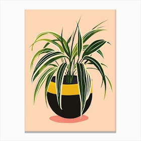 Spider Plant Minimalist Illustration 2 Canvas Print