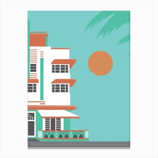 Miami Beach Mint Canvas Print