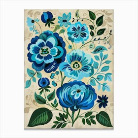 Blue Flowers Canvas Print