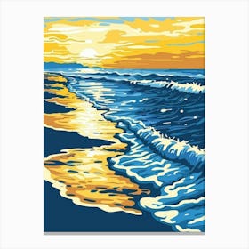 Sunset At The Beach 50 Canvas Print