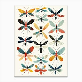 Colourful Insect 2 Illustration Canvas Print