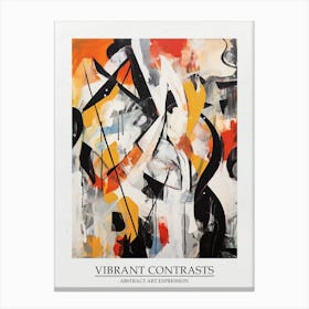 Vibrant Contrasts Abstract Poster Canvas Print
