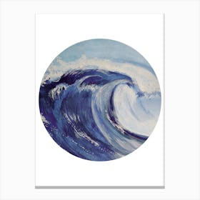 Circle Ocean Waves Canvas Print