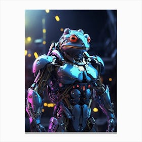 Frog In Cyborg Body #1 Canvas Print
