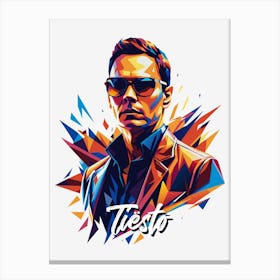 Tiesto 04 Portrait Music Icon WPAP Pop Art Style Canvas Print