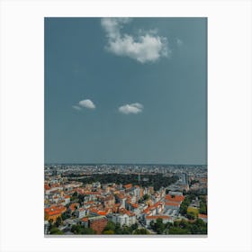 Aerial view Milan city Canvas Print