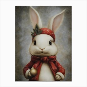 Santa Bunny 8 Canvas Print