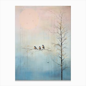 Birds On A Branch 1 Canvas Print