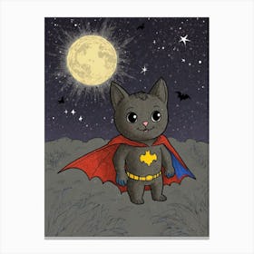 Batman Cat 2 Canvas Print