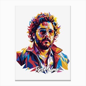 Post Malone 02 Portrait Music Icon WPAP Pop Art Style Canvas Print