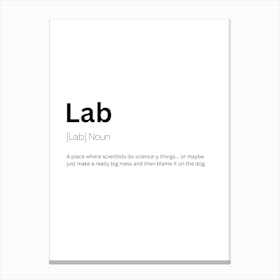 Lab Definition Meaning Canvas Print